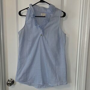 Mud Pie Light Blue Pinstripe Blouse